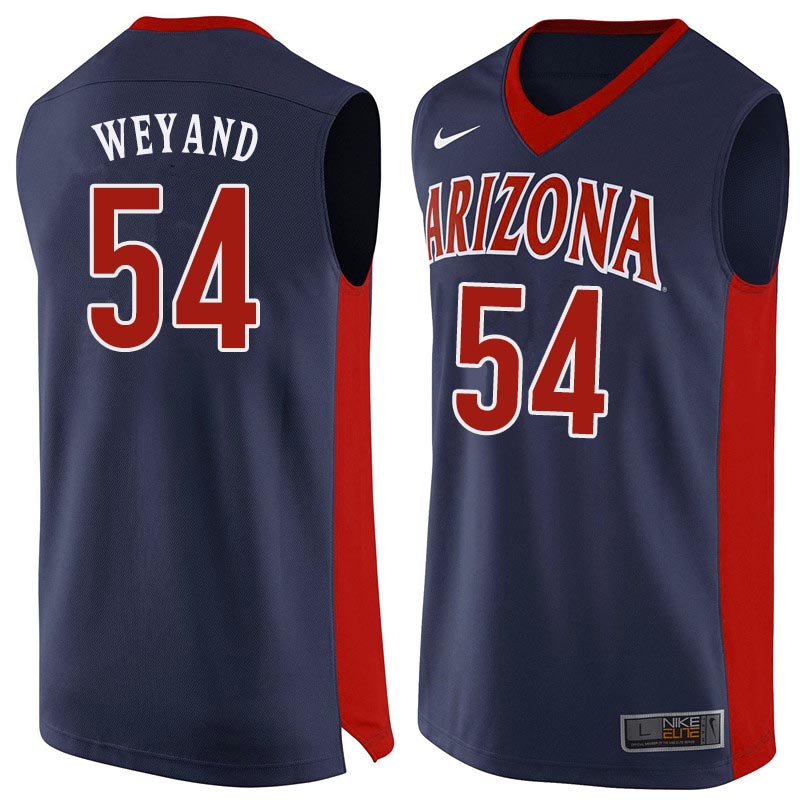 Men Arizona Wildcats #54 Matt Weyand College Basketball Jerseys Sale-Navy